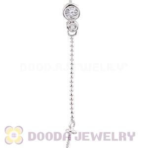 Sterling Silver Inlay CZ Stone Earring Component Findings Wholesale