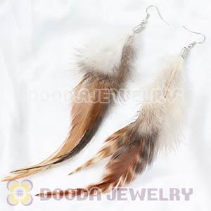 Long Grizzly Tibetan Jaderic Bohemia Feather Earrings Wholesale