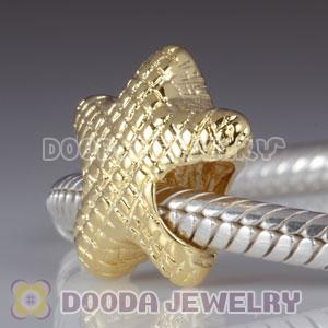 Gold Plated European Style Silver Beads