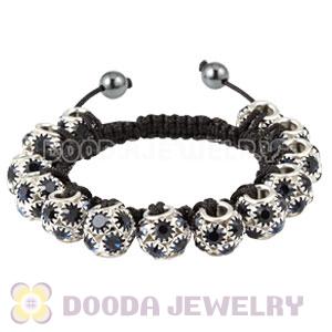Fashion Handmade Style TresorBeads Bracelets With Navy Crystal Beads And Hematite