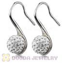 10mm Czech Crystal Ball Sterling Silver Hook Earrings Wholesale