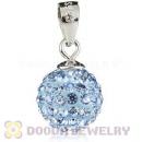 Sterling Silver 10mm Blue Czech Crystal Pendants Wholesale