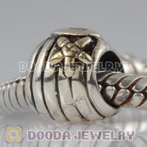 Gold Plated Starfish Charm Jewelry 925 Silver Shell Beads