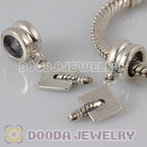 925 Sterling Silver Charm Jewelry Dangle Bachelor Cap Beads