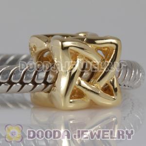 Gold Plated European Style Silver Beads