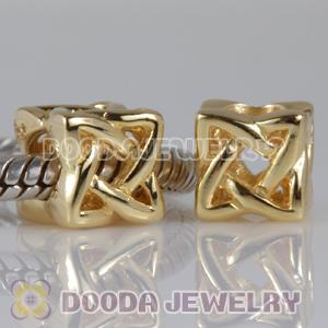 Gold Plated European Style Silver Beads