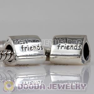 925 Sterling Silver European Style Best Friends Charm Beads