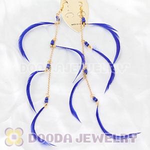 Blue Long Beaded Feather Earrings Forever 21 Wholesale