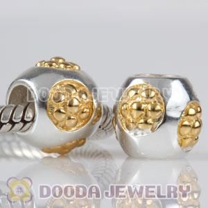 Gold Plated flower European Style 925 Silver Beads and Charms