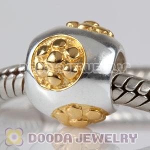 Gold Plated flower Charm Jewelry 925 Silver Beads and Charms