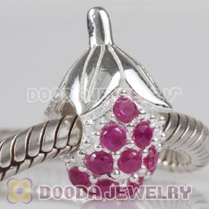 925 Sterling Silver European Style Gemstone Beads with Screw Thread