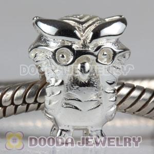 925 Sterling Silver Owl Charms Fit European Largehole Jewelry