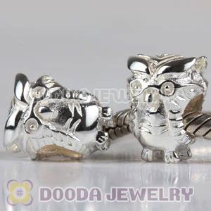 925 Solid Sterling Silver European Style Owl Charms
