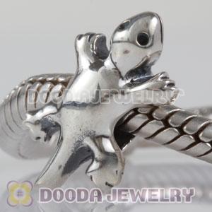 S925 Sterling Silver Gecko Charms Animal Beads