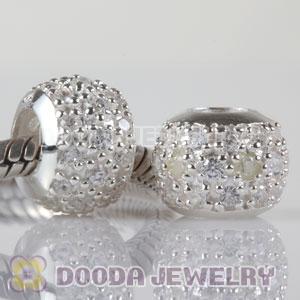 S925 Sterling Silver European Style Beads with Stone