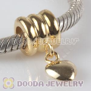 Gold Plated 925 Sterling Silver Beads Dangle Love Charms