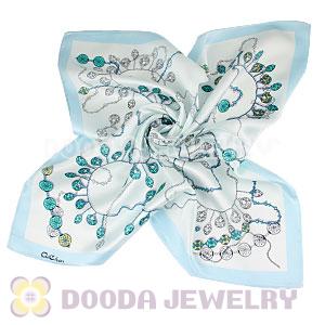 Printed Silk Scarf 50X50cm Small Square Satin Pure Silk Scarves Wholesale