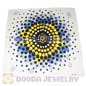 Printed Bubbles Silk Scarf 50X50cm Small Square Satin Pure Silk Scarves Wholesale