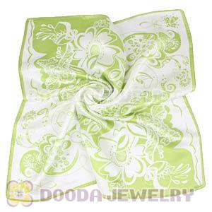 Printed Floral Silk Scarf 50X50cm Small Square Satin Pure Silk Scarves Wholesale