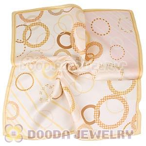 Printed Planets Silk Scarf 50X50cm Small Square Satin Pure Silk Scarves Wholesale