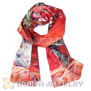 Cheap Designer Silk Scarves 170×50cm Long Oblong Silk Scarves Wholesale