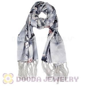 Long Oblong Fringed Silk Scarves 170×50cm Silk Scarf Painting Wholesale