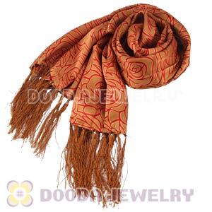 Long Oblong Fringed Silk Scarves 170×50cm Silk Scarf Painting Wholesale