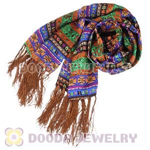 Long Oblong Fringed Silk Scarves 170×50cm Silk Scarf Painting Wholesale 