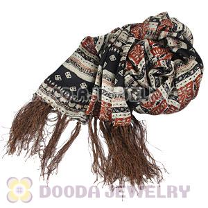 Long Oblong Fringed Silk Scarves 170×50cm Silk Scarf Painting Wholesale