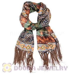 Long Oblong Fringed Silk Scarves 170×50cm Silk Scarf Painting Wholesale