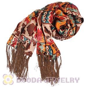 Long Oblong Fringed Silk Scarves 170×50cm Silk Scarf Painting Wholesale