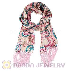 Long Oblong Fringed Silk Scarves 170×50cm Silk Scarf Painting Wholesale