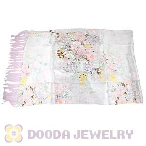 Long Oblong Fringed Silk Scarves 170×50cm Silk Scarf Painting Wholesale 