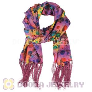 Long Oblong Fringed Silk Scarves 170×50cm Silk Scarf Painting Wholesale