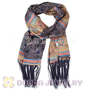 Long Oblong Fringed Silk Scarves 170×50cm Silk Scarf Painting Wholesale