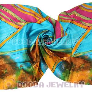 Long Oblong Fringed Silk Scarves 170×50cm Silk Scarf Painting Wholesale 