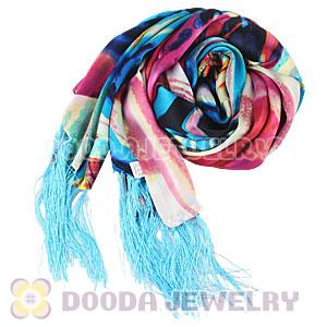 Long Oblong Fringed Silk Scarves 170×50cm Silk Scarf Painting Wholesale 