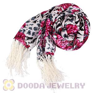 Long Oblong Fringed Silk Scarves 170×50cm Silk Scarf Painting Wholesale