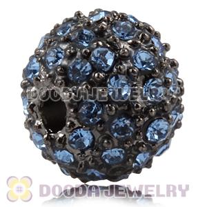 10mm Handmade Alloy Beads With Blue Crystal Wholesale