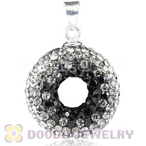 Sterling Silver White Czech Crystal Pendants Wholesale
