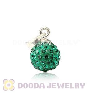 8mm Sterling Silver Blue Czech Crystal Pendants Wholesale