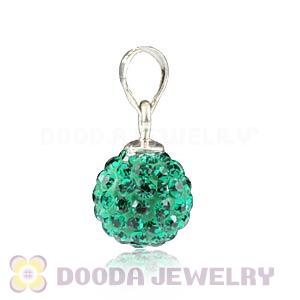 8mm Sterling Silver Blue Czech Crystal Pendants Wholesale