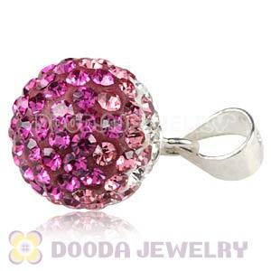 10mm Sterling Silver Czech Crystal Pendants Wholesale