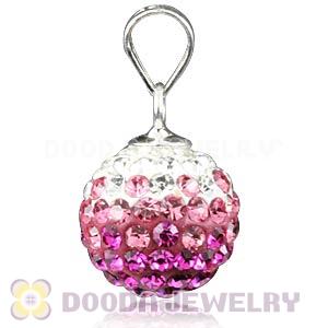 10mm Sterling Silver Czech Crystal Pendants Wholesale