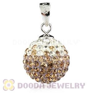 12mm Sterling Silver Czech Crystal Pendants Wholesale