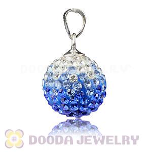 12mm Sterling Silver Czech Crystal Pendants Wholesale