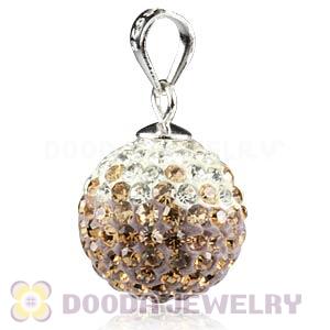 12mm Sterling Silver Czech Crystal Pendants Wholesale