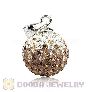 12mm Sterling Silver Czech Crystal Pendants Wholesale