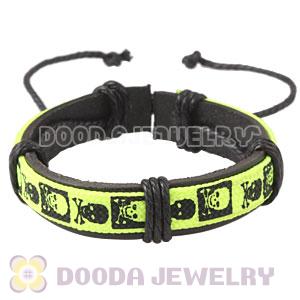 Fashion Wristbands Friendship Skull Handmade Leather Bracelets Wholesale