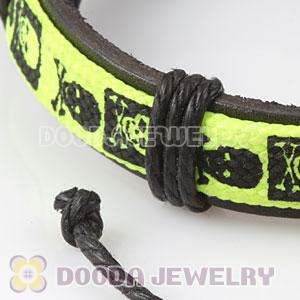 Fashion Wristbands Friendship Skull Handmade Leather Bracelets Wholesale